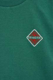 thumbnail: WE Fashion T-shirt groen met textuur