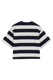 thumbnail: WE Fashion gestreepte T-shirt donkerblauw