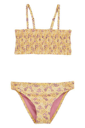 crop bikini geel