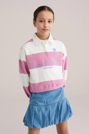 gestreepte sweater roze