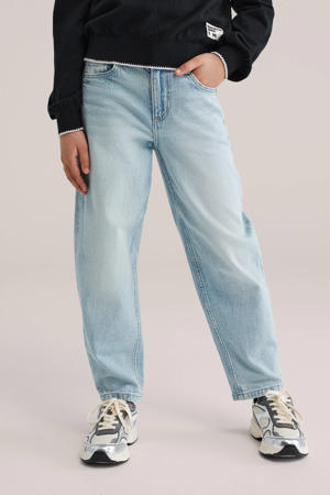 high waist barrel jeans light blue denim