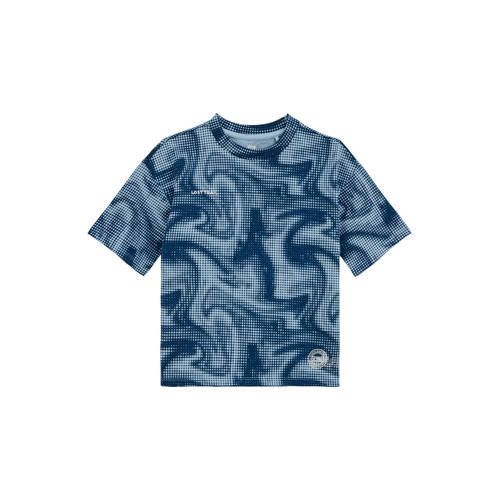 WE Fashion T-shirt blauw Jongens Katoen Ronde hals All over print - maat 134/140 afbeelding