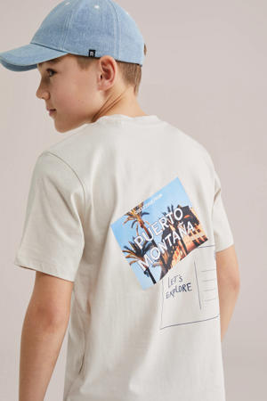 T-shirt met backprint beige