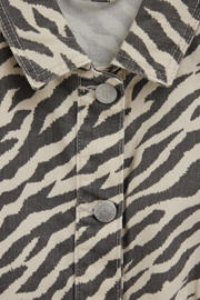 thumbnail: WE Fashion Blue Ridge denim gilet met zebraprint ecru