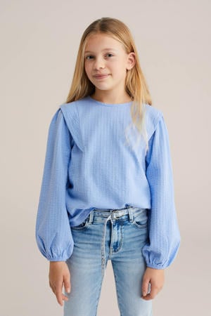 blousetop lichtblauw