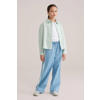 WE Fashion gestreepte blouse mintgroen