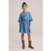 WE Fashion Blue Ridge spijkerjurk met hartjes medium blue denim