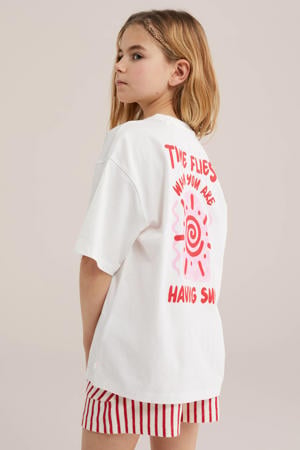 T-shirt met backprint wit