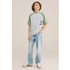 WE Fashion T-shirt met backprint lichtgroen