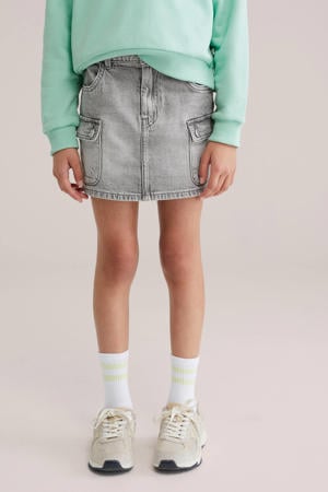 denim spijkerrok grey denim