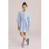 WE Fashion gestreepte korte jurk blauw