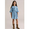 WE Fashion Blue Ridge spijkerjurk gestreept light blue denim