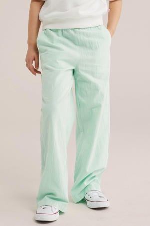 straight casual broek mintgroen
