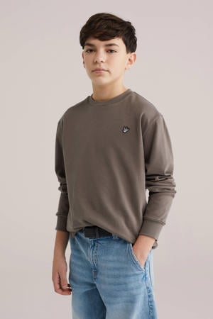 longsleeve grijsbruin