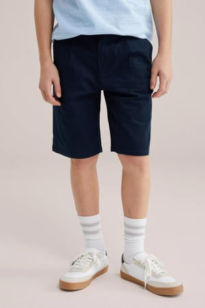 loose fit chino short donkerblauw