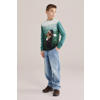 WE Fashion longsleeve donkergroen