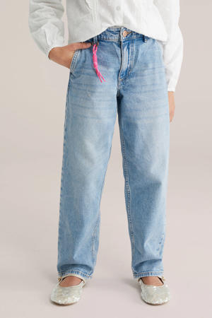 high waist baggy jeans light blue denim