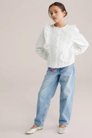 thumbnail: WE Fashion Blue Ridge high waist baggy jeans light blue denim