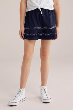 korte rok donkerblauw