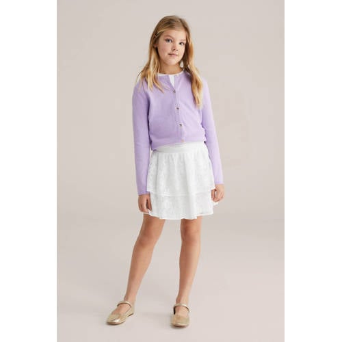 WE Fashion mini rok wit Meisjes Polyester Effen - maat 98/104 afbeelding