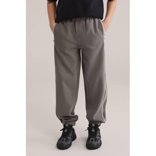 Salty Dog slim casual broek taupe Bruin Jongens Sweat Effen