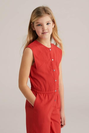 Straight jumpsuit rood