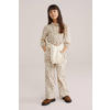 WE Fashion Straight jumpsuit ecru met panterprint