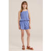 WE Fashion gestreepte mouwloze top blauw