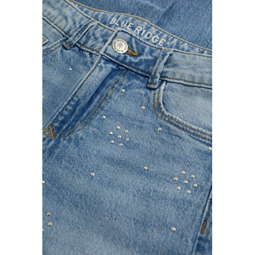 WE Fashion Blue Ridge barrel jeans medium blue denim Blauw All over print