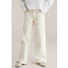 WE Fashion Blue Ridge gebloemde wide leg jeans ecru