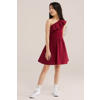WE Fashion one shoulder jurk rood