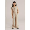WE Fashion Straight jumpsuit lichtbruin