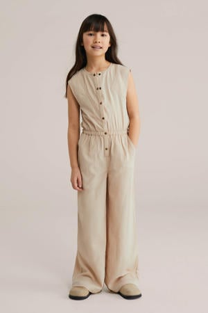 Straight jumpsuit lichtbruin