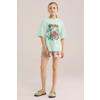 WE Fashion T-shirt met printopdruk mintgroen