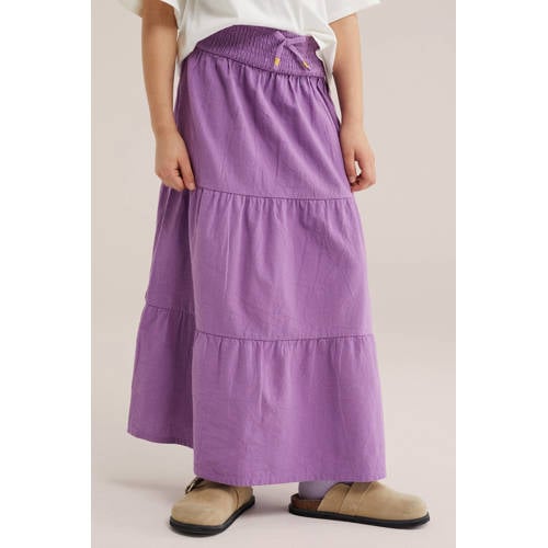 WE Fashion maxi rok paars Meisjes Katoen Effen - maat 158/164 afbeelding