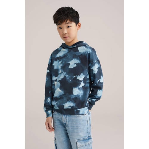 WE Fashion hoodie blauw Sweater Meerkleurig