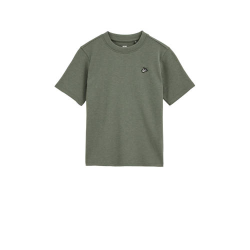 WE Fashion T-shirt groen Jongens Katoen Ronde hals Effen - maat 98/104 afbeelding