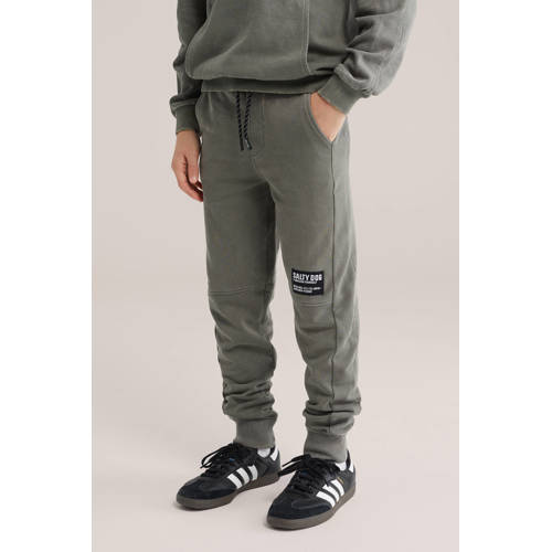 Salty Dog slim casual broek olijfgroen Jongens Sweat Effen - maat 158 afbeelding