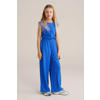 WE Fashion Straight jumpsuit marineblauw