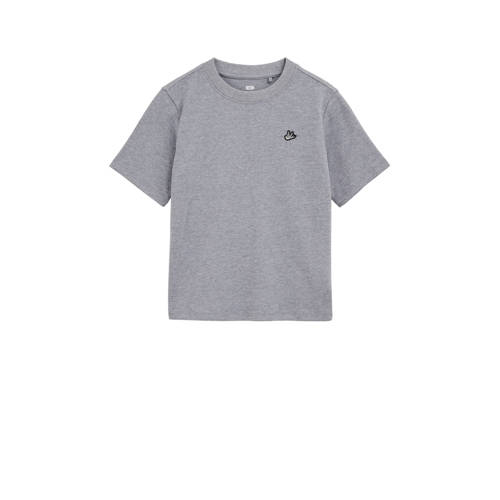 WE Fashion T-shirt grijs Jongens Katoen Ronde hals Effen - maat 170/176 afbeelding