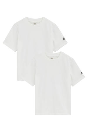T-shirt wit -set van 2