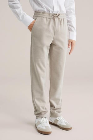 tapered casual broek beige