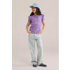 WE Fashion gebloemde T-shirt paars