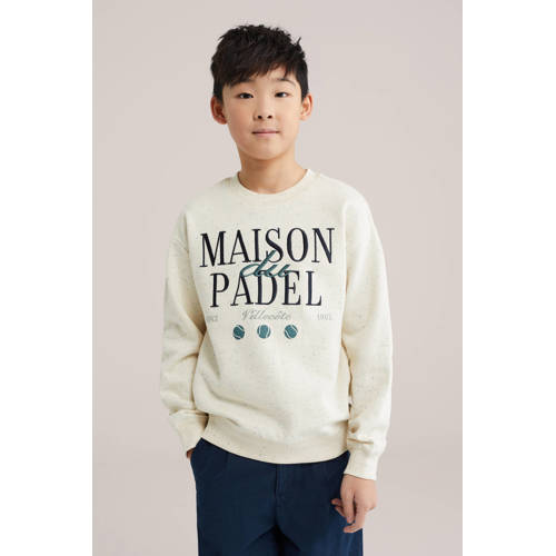 WE Fashion sweater beige Gemêleerd - maat 122/128 | Sweater van WE Fashion afbeelding