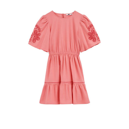 WE Fashion zomerjurk roze Meisjes Katoen Ronde hals Effen - maat 158/164 afbeelding
