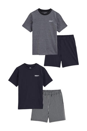 shortama - donkerblauw (set van 2)