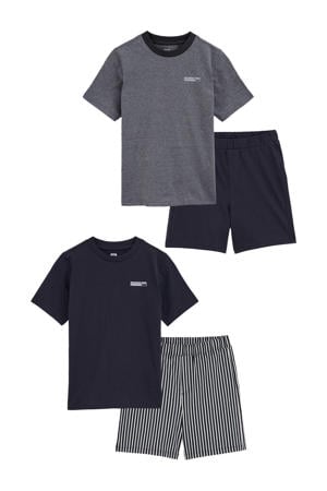shortama - donkerblauw (set van 2)