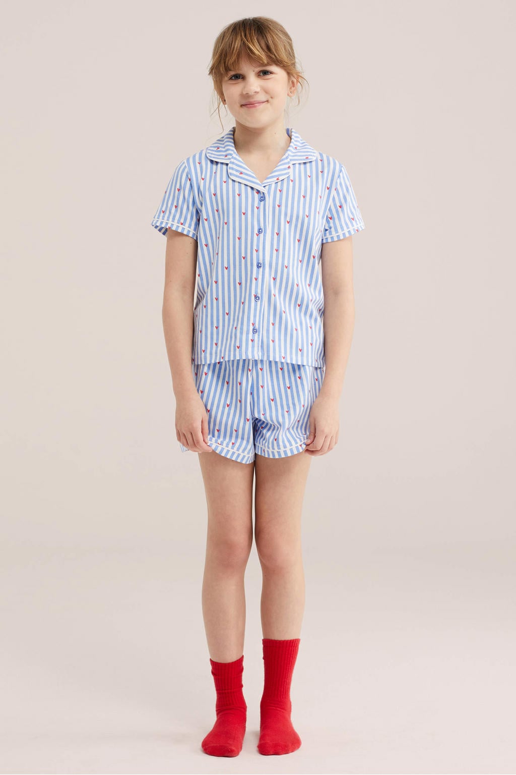 WE Fashion shortama lichtblauw