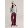 WE Fashion loose casual broek donkerrood