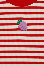 thumbnail: WE Fashion gestreepte korte jurk rood